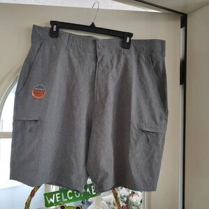 New Architect Active Flex Performance Zip Cargo Charcoal Heather Shorts Men's 38